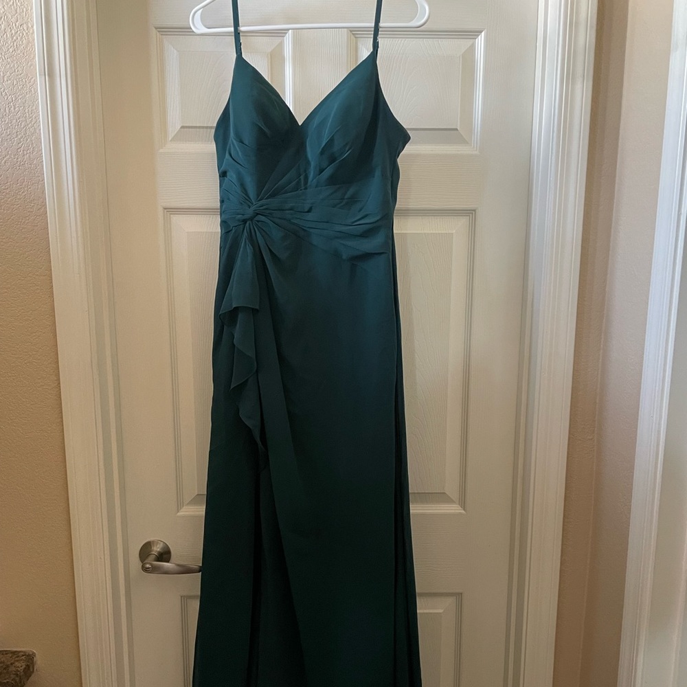 Bridesmaid Dress, Pine Green, Azazie